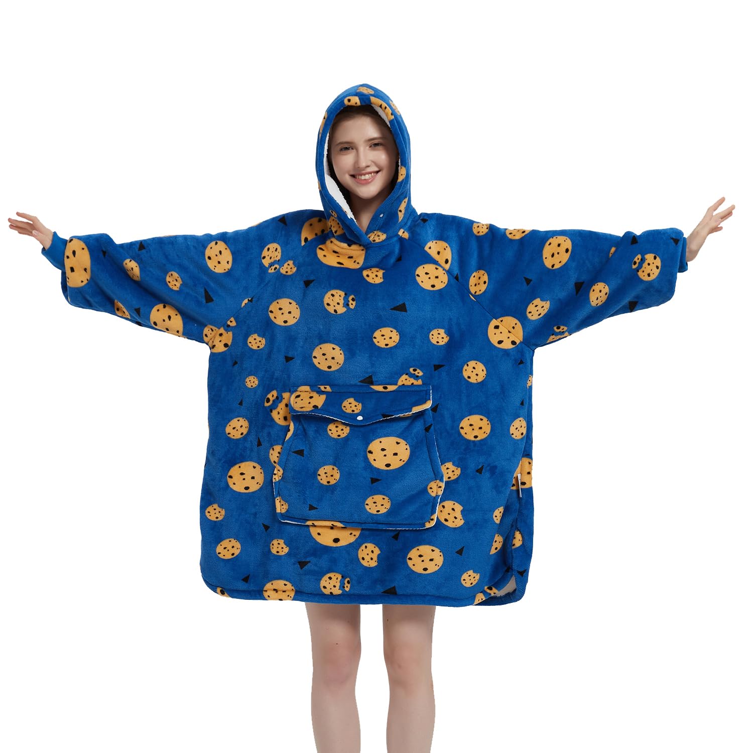 Krifey Wearable Oversized Sherpa Fleece Hoodie/ Blanket $10 