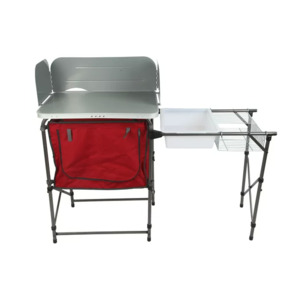 Ozark Trail Deluxe Camp Kitchen w Storage Sink Table