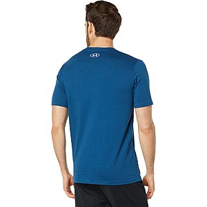 Under Armour Men's Fish Hook Logo Tee Shirt (Deep Sea/Breaker Blue