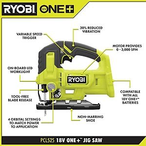 Ryobi jigsaw with 2025 battery
