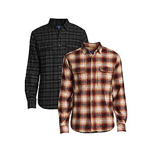 george men's long sleeve flannel shirt