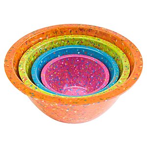 4-Piece Zak Designs Melamine Nesting Bowl Set (Orange, Kiwi, Turquoise, Magenta) $20.70 + Free Shipping w/ Prime or on $35+