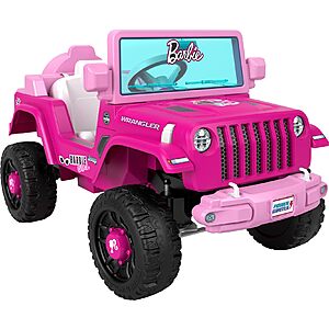 Power Wheels Barbie Jeep Wrangler Toddler Ride-On Toy w/ Driving Sounds $  129 + Free Shipping