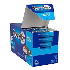 25-Pack 15-Oz Almond Joy Snack Size Candy Bars  $  5.10 + Free Shipping w/ Prime or on $  35+