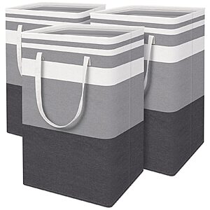 3-Pack Bliss Totes Collapsible Laundry Baskets (75L)
