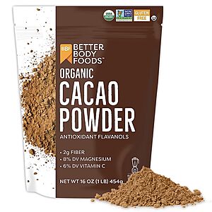 16-Oz BetterBody Foods Organic Cacao Powder $6.70 w/ Subscribe & Save