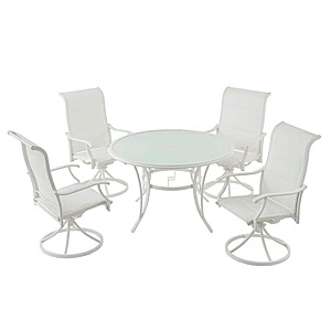 4-Pc Hampton Bay Riverbrook Padded Sling Aluminum Outdoor Dining Chairs (White) $157.25 + Free Shipping