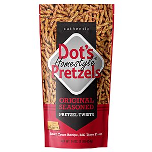 16-Oz Dot's Homestyle Pretzels (Original or BBQ) $4.96 w/ S&S + Free Shipping w/ Prime or on $35+