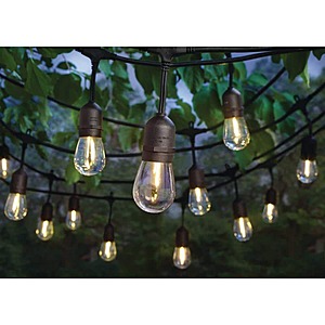 Hampton Bay Edison Patio String Lights w/ LED Bulbs (24-Lights 48') $29.97 + Free Shipping