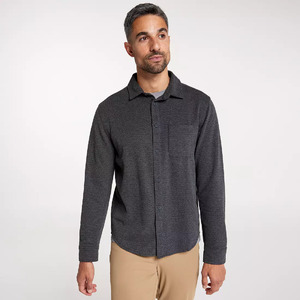 VRST Men's Long-Sleeve Textured Knit Shirt (Charcoal Herringbone) $10.48 + Free Shipping