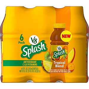 6-Pack 12-Oz V8 Splash Juice Beverage (Tropical Blend) https://static.slickdealscdn.com/attachment/1/9/1/2/6/8/2/300x300/17839768.thumb.75 w/ Subscribe & Save