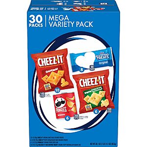 30-Pack Mega Variety Snack Pack (Cheez-It, Pringles, Rice Krispies Treats) .05 w/ Subscribe & Save