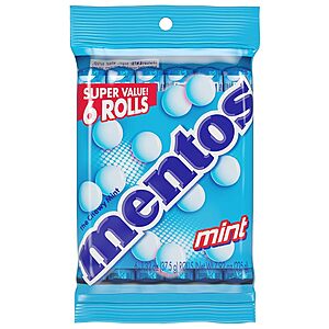 6-Count 1.32-Oz Mentos Chewy Candy Rolls (Mint) $2.80 w/ Subscribe & Save