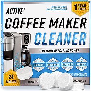 24-Count Active Coffee Maker Cleaner Descaling Tablets $13.15 w/ S&S + Free Shipping w/ Prime or on $35+