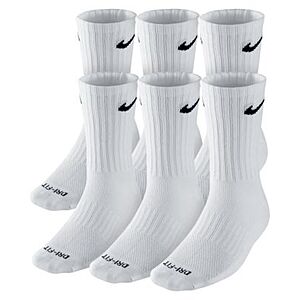 6-Pairs Nike Men's or Women's Socks: Crew, Ankle, No-Show & More (Various Colors) $15.99 + Free Pickup at Macys or Free Shipping on $39+