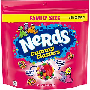 18.5-Oz Nerds Gummy Clusters Candy (Rainbow) $5.70 w/ Subscribe & Save