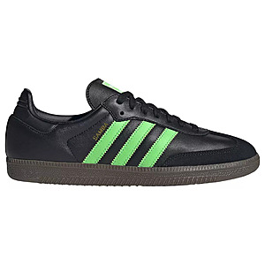 adidas Men's Samba OG Shoes (Black/Green) $55.99 + Free Shipping
