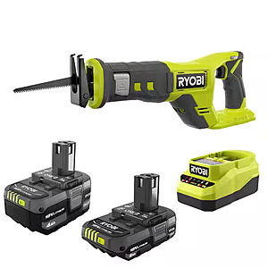 Ryobi ONE+ 18V Lithium-Ion Kit with 2.0 Ah and 4.0 Ah Batteries,Charger & 18V Cordless Reciprocating Saw $79 + Free Shipping