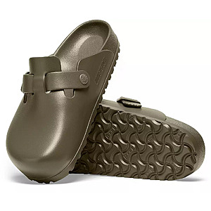 Birkenstock Men's Boston Essentials EVA Clogs (Khaki, size 10, 11, 13 only) $30 