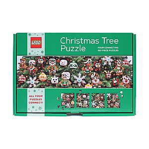 Select Accounts: Set of 4 Lego Christmas Tree 100-Piece Jigsaw Puzzles $8.10 