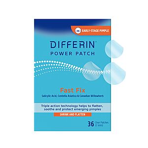 36-Pack Differin Power Patch Fast Fix Acne Patches $5.90 w/ S&S + Free Shipping w/ Prime or on $35+