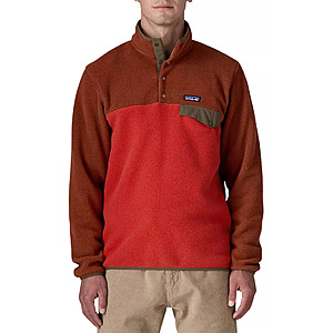 Patagonia Men's Lightweight Synchilla Snap Fleece Pullover (Amanita Red) $59.47 + Free Shipping