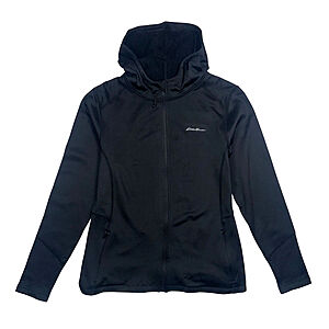 Eddie Bauer Women's Mini Grid Fleece Jacket (Black) $10 (Limited Sizes)  + Free S&H on $50+