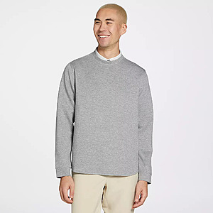 VRST Men's Pinnacle Fleece Crewneck Golf Pullover (Mid Grey Heather) $14.98 + Free Shipping