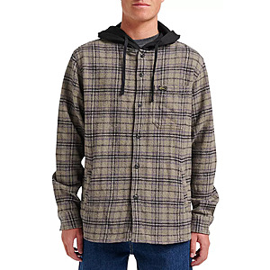 Quiksilver Men's Sandbar Hooded Flannel (2 Colors) $20.98 + Free Shipping on $49
