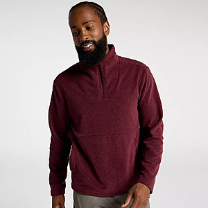 VRST Men's Outdoor Grid 1/4 Zip Pullover (Plum) $13.55 + Free S&H