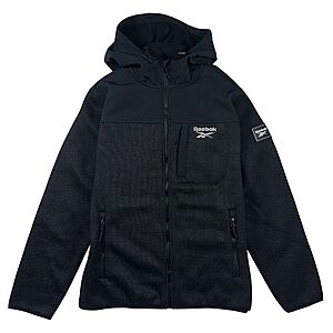 Reebok Men's Textured Soft Woven Hooded Fleece Jacket (L-XXL, 3 Colors) $13 + Free S&H on $50+