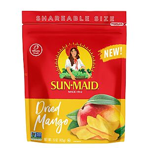 Select Accounts: 15-Oz Sun-Maid Dried Mango Slices $7.55 w/ S&S