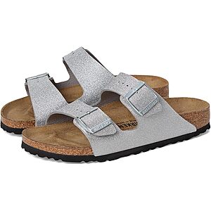 Birkenstock Women's Arizona Shiny Glitter Sandals (Silver) $82.57 & More + Free Shipping