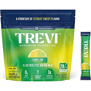 Prime Members: 28-Ct TREVI Electrolytes Drink Mix Hydration Powder Packets $10 + Free S&H