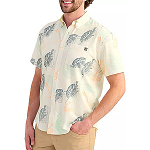 HUK Men's Kona KC Printed Shirt (Egret) $22.48 + Free Shipping on $49