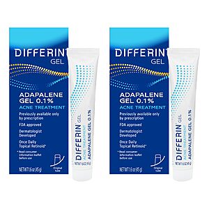2-Pack 1.6-Oz Differin Acne Treatment Gel w/ 0.1% Adapalene $11.86 w/ S&S + Free Shipping w/ Prime or on $35+
