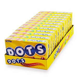 12-Pack 6.5-Oz DOTS Original Gummy Candy Boxes $9 w/ S&S + Free Shipping w/ Prime or on $35+