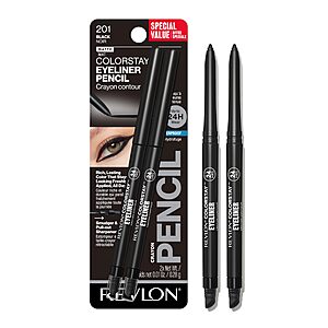 2-Pack Revlon ColorStay Waterproof Eyeliner Pencils w/ Built-In Sharpener (Black) $6.26 w/ S&S + Free Shipping w/ Prime or on $35+