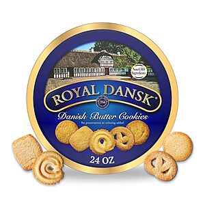 24-Oz Royal Dansk Danish Butter Cookies w/ Tin $6.95 w/ S&S + Free Shipping w/ Prime or on $35+