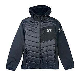 Reebok Men's Soft Woven Quilted Hooded Jacket (2 Colors) $19.99 + Free Shipping on $50+