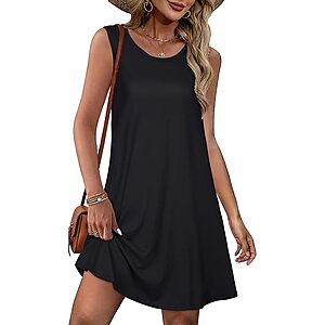Women's Sleeveless A-Line Sundress With Pockets