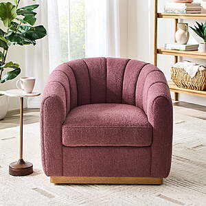 Better Homes & Gardens Lillian Accent Swivel Chair (Rose Boucle) $184 + Free Shipping