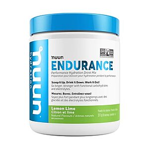16-Serving Nuun Endurance Hydration Powder Drink Mix (Lemon Lime) $9.88 w/ S&S + Free Shipping w/ Prime or on $35+