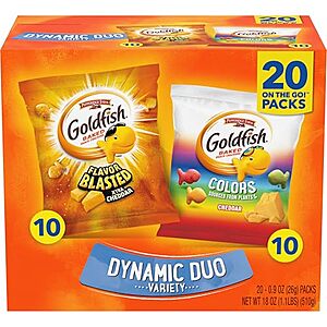 20-Count Goldfish Cheddar Cracker Snack Packs (Flavor Blasted & Colors) $5.69 w/ S&S + Free Shipping w/ Prime or on $35+