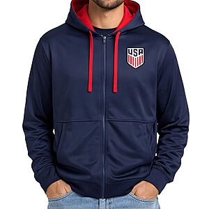 Icon Sports USMNT Full-Zip Hoodie (Navy or Red) from $6.48 + Free Shipping w/ Prime or on $35+