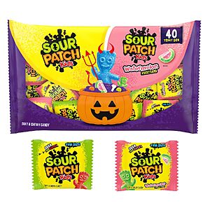 Sour Patch Kids Original & Watermelon Halloween Candy Variety Pack