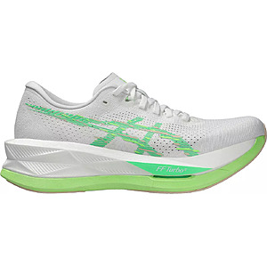 ASICS Women's SONICBLAST Running Shoes (White/Vital Green) $64.95