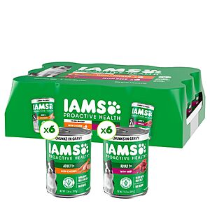 12-Pack 13-Oz IAMS Proactive Health Wet Dog Food $15.72 w/ S&S + Free Shipping w/ Prime or on $35+