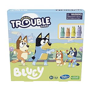 [Prime] Trouble: Bluey Edition Board Game $11.99 + Free Shipping