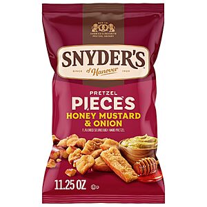 11.25-Oz Snyder's of Hanover Pretzel Pieces (Honey Mustard & Onion) $2.70 w/ S&S